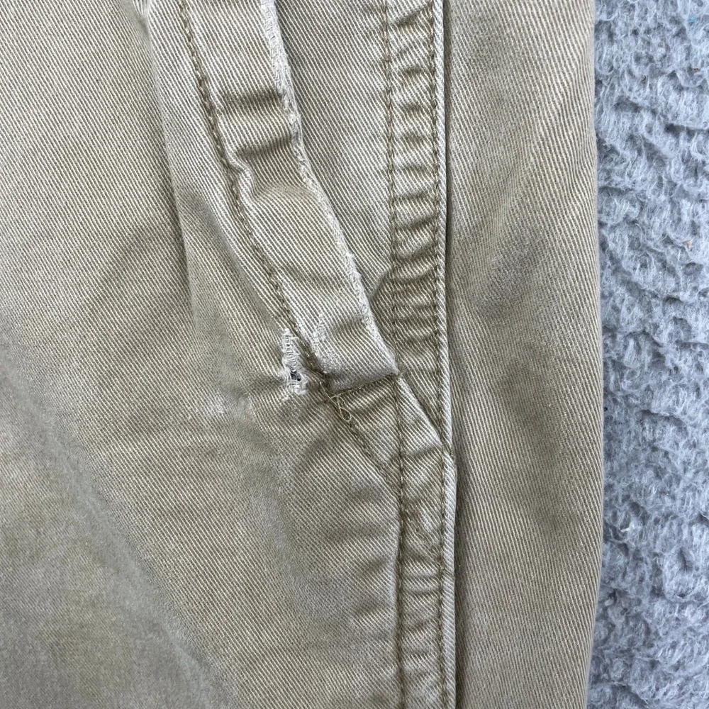 American Eagle Pants Mens 34x32 Tan AE Khaki Straight Distressed Chino Cotton